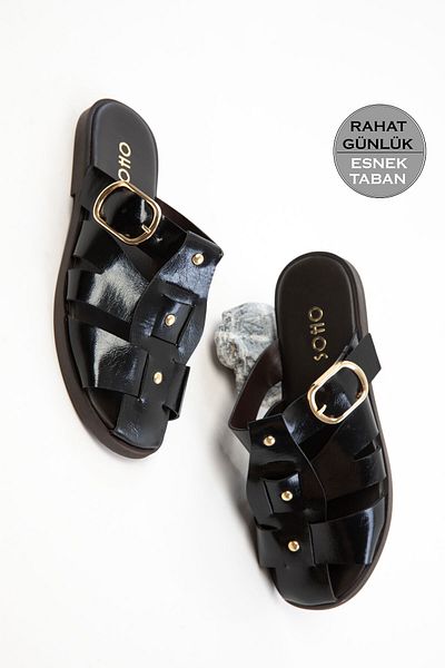 SOHO Black Women's Slippers 20747
