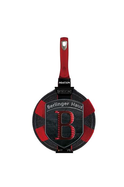 Berlinger Haus Pancake serpenyő, 28 cm - Turbó indukciós alapú, fémes bordó