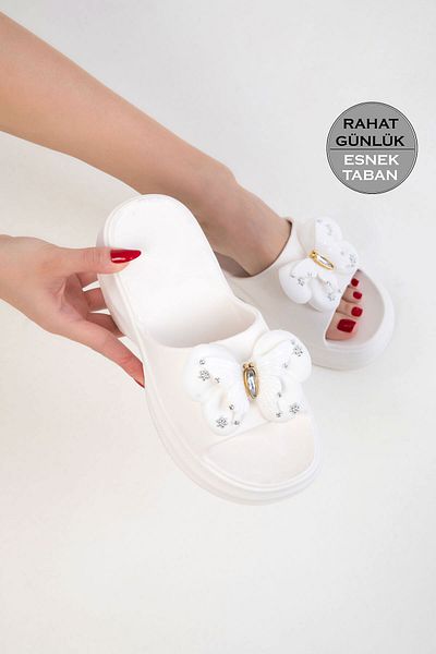 SOHO White Women's Slippers 20419