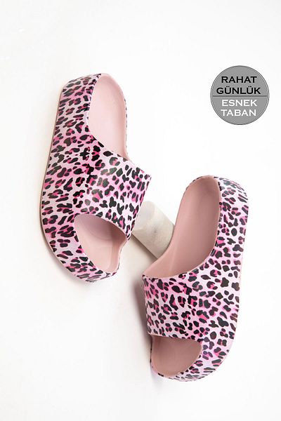 SOHO Pink Leopard Women's Slippers 20743