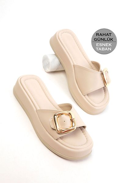SOHO Beige Women's Slippers 20764