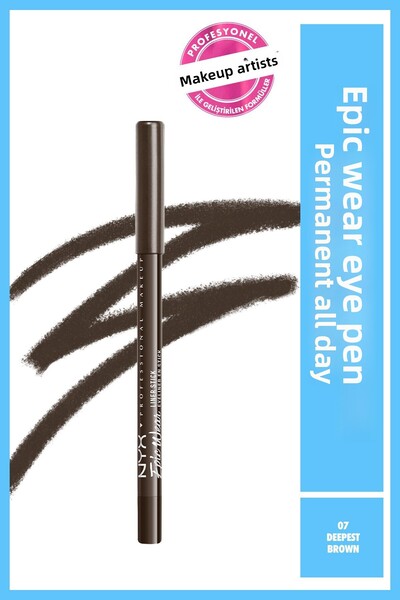 NYX Professional Makeup أعواد بطانة ملحمة - قلم تحديد العيون، بني، بني عميق
