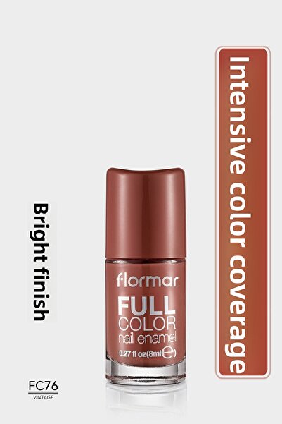 Flormar Intense Pigmented Shiny Nail Polish - Full Color Nail Enamel - Fc76 V...