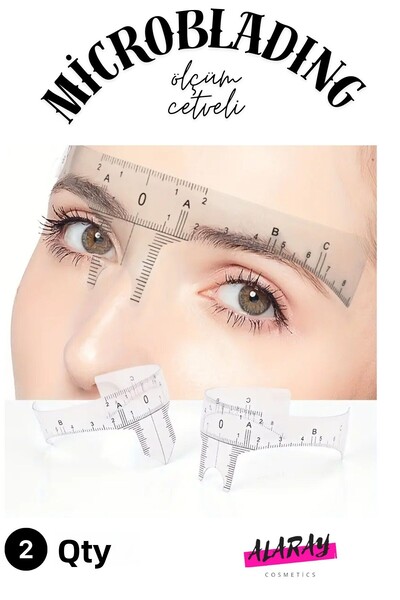 alaraycosmetics 2Pcs Eyebrow Measuring Ruler - Permanent Makeup and Microblad...