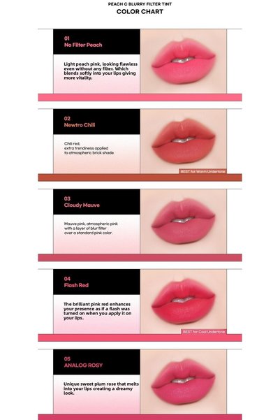 Peach C Blurry Filter Tint Lip to Cheek - Lip & Cheek Tint - 03 Cloudy Mauve