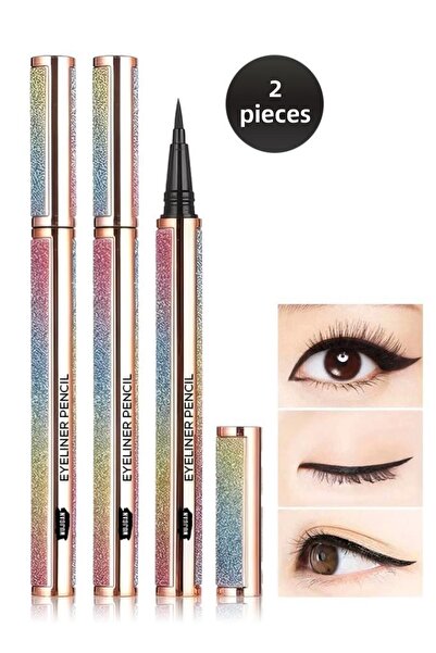 MUJGAN مجموعة محدد عيون مقاومة للماء تدوم طويلاً، قطعتين