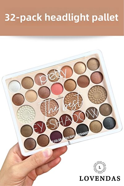 Lovendas 32 لونًا من ظلال العيون الفاخرة ذات التصبغ العالي وملمس مخملي وألوان...