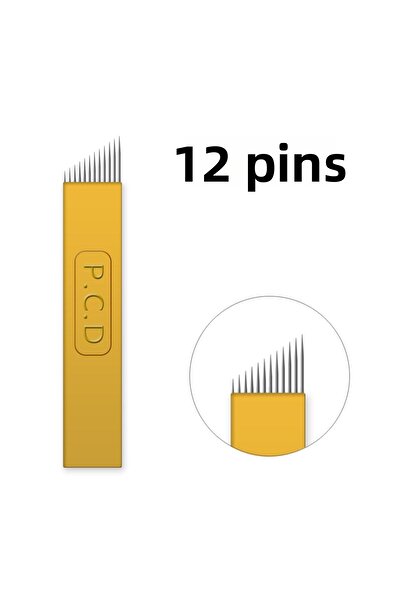 LOVYCO 5 броя 12u Pin PCD игла за микроблейдинг за перманентен грим