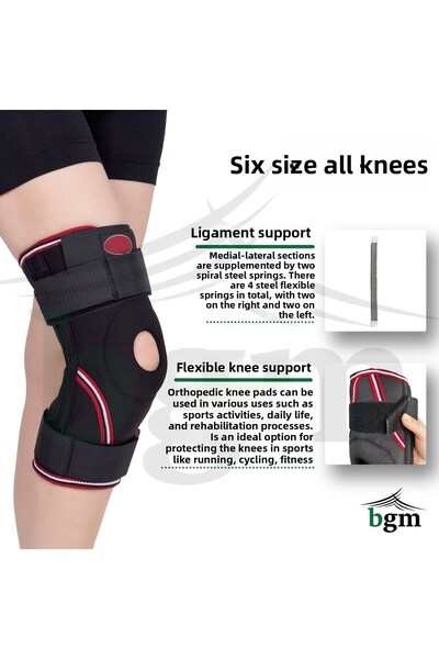 bgm Knee Brace with Velcro Ligament and Patella Support Flexible Underwire Patella Neoprene Knee Brace