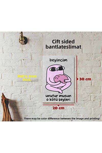 Borambalaj Afiș cu umor: Nu-ți uitați de creierul meu (20x30cm)