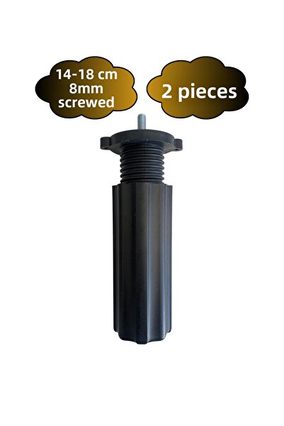 DSYapıAksesuar Picior de masă și dulap din plastic reglabil, negru, 14-18 cm ...