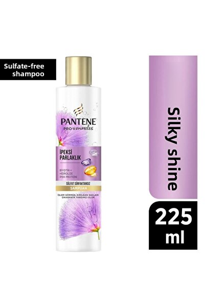Pantene شامبو لامع - 225 مل خالي من التكافؤ والكبريتات