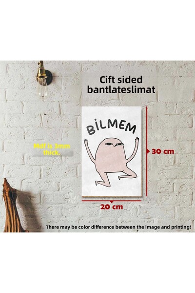 Borambalaj Diagramă amuzantă a caracterelor cu fraze pe care nu le știu 20x30 cm