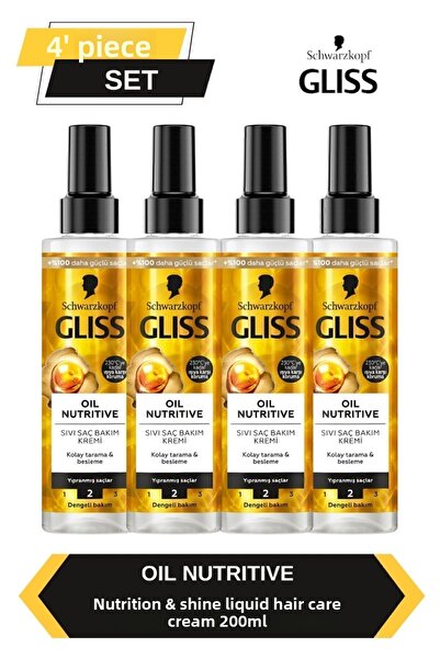 Gliss 200ml x 4-Piece Nutritive Oil Conditioner Set