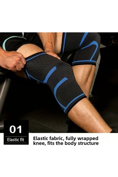 SYNOPE Worthwhil 1Pcs Elastic Knee Pads Black-Green Sportsman Knee Brace Knee Bandage Biker Knee Pad