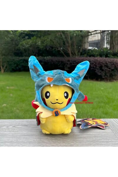 NB market مجموعة ألعاب وأزياء بيكاتشو ولوكاريو بوكيمون القطيفة مقاس 25 سم