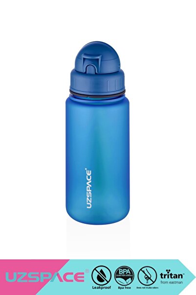 Uzspace 400ml Tritan Water Bottle - With Straw and Strap, Leak Proof No Bpa, No Smell
