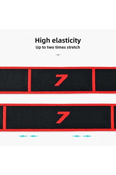 TechnoSmart Red Resistance Band with 8 Level Slices - Sport Exercise Aerobics Pilates Squat Band Fitness Yoga