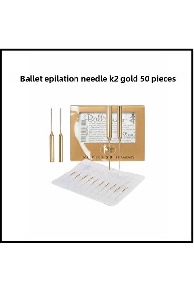 Ballet إبرة إزالة الشعر باللون الذهبي K2 50 قطعة