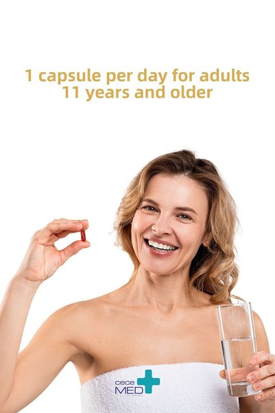 cece med Cececap 12 Vitamins 8 Minerals 2 X 30 Capsules Multivitamins for Healthy Hair and Nails