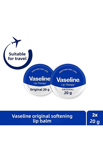 Vaseline Lip Therapy Softening Lip Cream Original 20 G X2 Pieces
