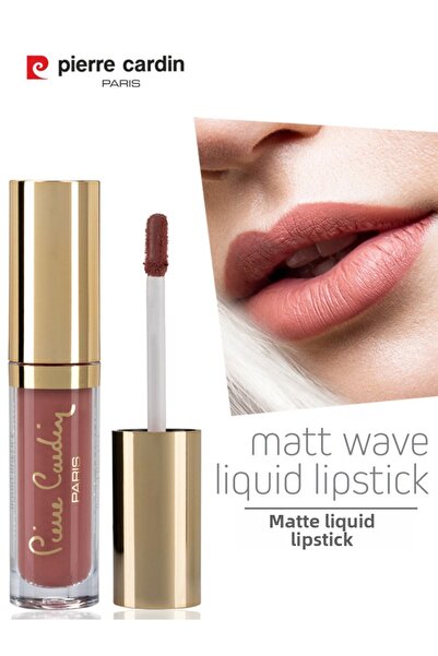 Pierre Cardin أحمر شفاه سائل مات ويف - أحمر شفاه سائل غير لامع - نيود ناعم