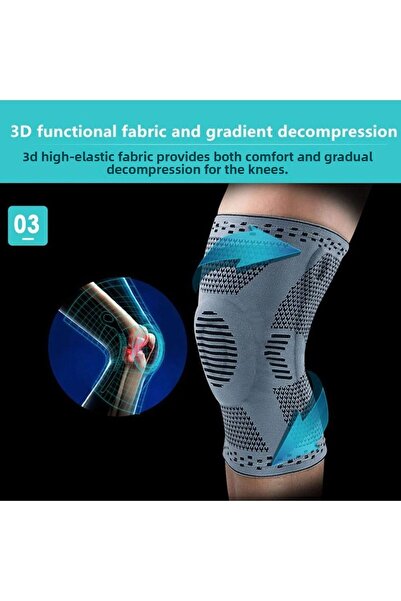 SYNOPE 1 τεμάχιο επαγγελματικό επίδεσμο γονάτων αθλητών, επίδεσμος γονάτων ποδηλάτων, γκρι χρώμα