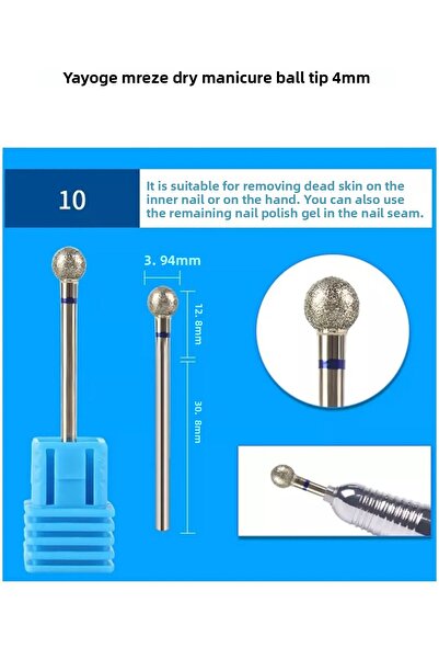 YAYOGE مطحنة كرة مانيكير جافة 4 مم