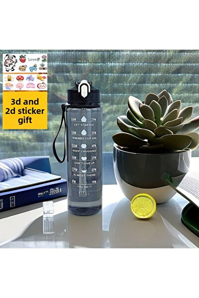 Duffa زجاجة مياه تريتان رياضية للمدرسة - تحفيزية، خالية من مادة BPA وزجاجة مياه