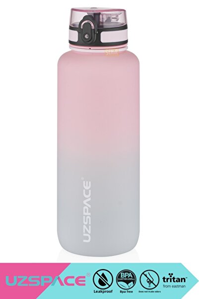 Uzspace 1500ml New - Motivational Tritan Water Bottle with Dual Colors, Leak-...