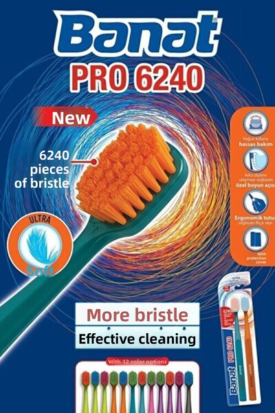 Banat Pro 6240 Ultra Soft Toothbrush 4 Pack