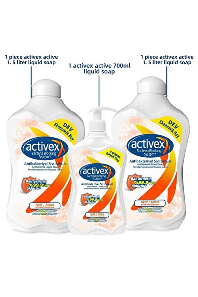 Activex صابون سائل مضاد للبكتيريا نشط 1.5+1.5+700 مل
