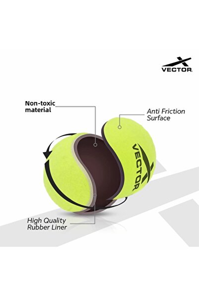 Vector X Cricket Tennis Ball Size - Standard, Light (Pack of 3)
