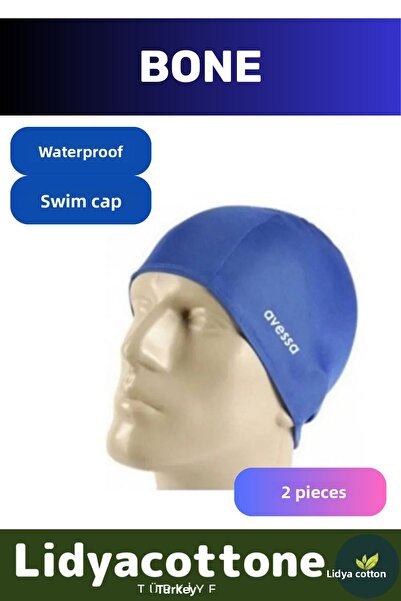 Lidyacottone Cască de înot din silicon Lycra pentru piscină și mare, impermea...