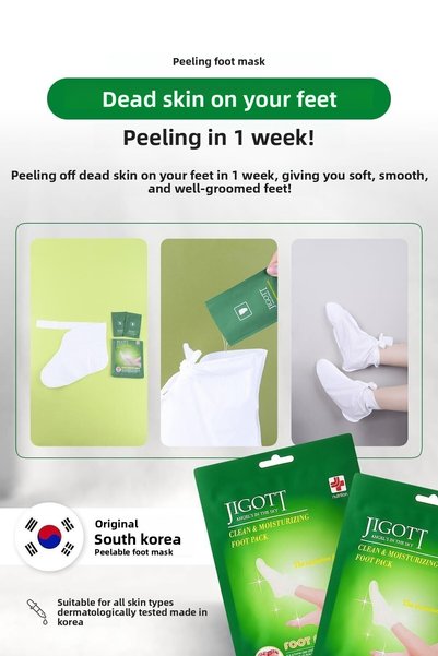 Jigott Miracle Foot Peeling Pack - 2 Sock Type Peeling Foot Peeling Mask
