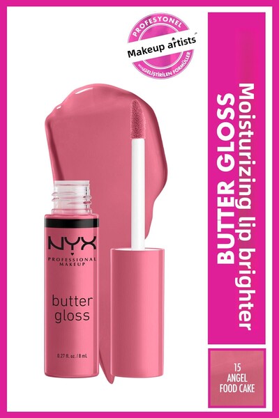 NYX Professional Makeup ملمع الشفاه - بتر جلوس أنجل فود كيك 15 جرام 800897828363