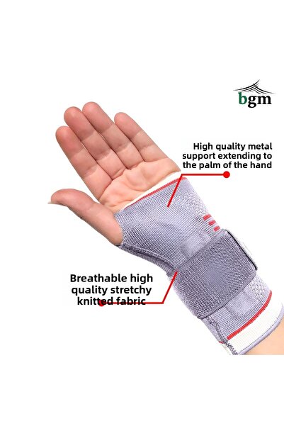 bgm Knitted Hand Wrist Splint High Quality Metal Support Static Hand Wrist Splint