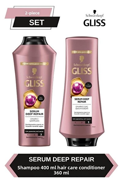Gliss Serum Deep Repair - 400 ml Restorative Shampoo and 360 ml Conditioner