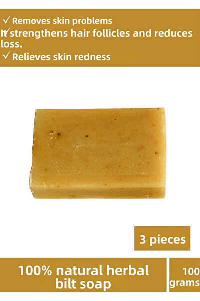 Wintoup 100% Natural Anti-hair Loss 3 Pieces Bıttım Soap - Suitable for the W...
