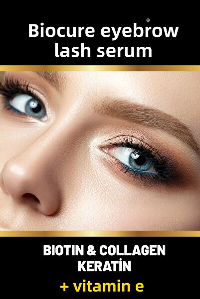 Biocure Biotin & Collagen & Keratin Eyebrow Eyelash Serum with Vitamin E / 12 Ml