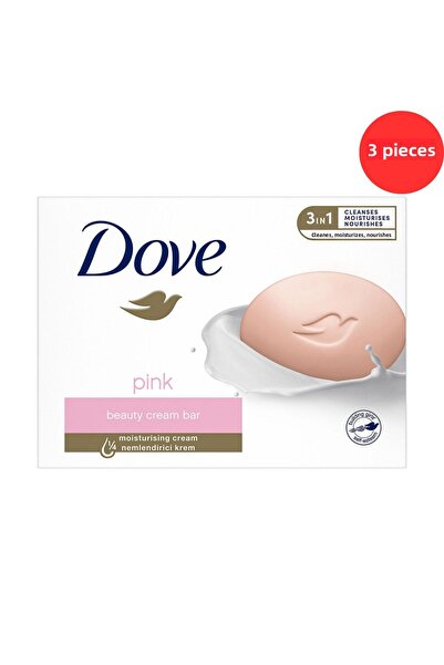 Dove قطعة صابون كريم الجمال الوردي 3 قطع × 90 جرام