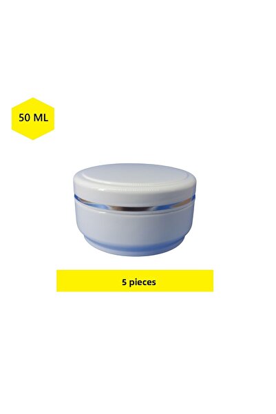 demethome Cutie goală pentru pomadă-cremă-cosmetice 50 ml Borcan de cremă din plastic 50 cc 1-5-10-25-50-100-250 bucăți opționale