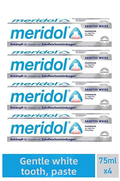 Meridol Gentle White Toothpaste 75 ml 4 Pieces