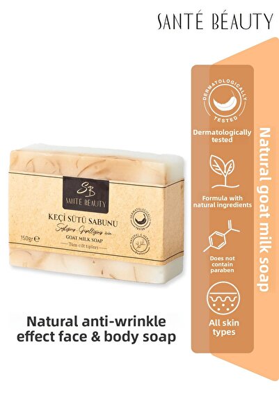 SANTE BEAUTY صابون حليب الماعز الطبيعي المضاد للتجاعيد للعناية باليدين والوجه...