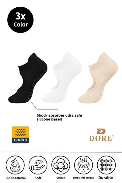 Dore 3 perechi de șosete de balet antiderapante pentru Pilates și yoga pentru...