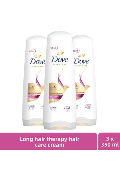 Dove كريم العناية بالشعر الترا كير علاج الشعر الطويل للشعر الطويل التالف 350 مل