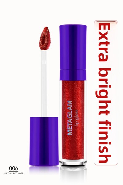 Flormar Metaglam Intense Shimmer & Moisturizing Lip Gloss - 006 Virtual Red H...