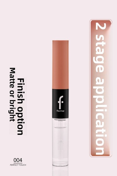 Flormar أحمر شفاه سائل كريمي عالي الصبغة من Duoglam وملمع شفاه يدوم طويلاً