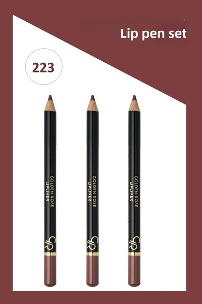 Golden Rose قلم تحديد الشفاه دريم ليبس رقم: 223 - مجموعة من 3 أقلام تحديد الشفاه