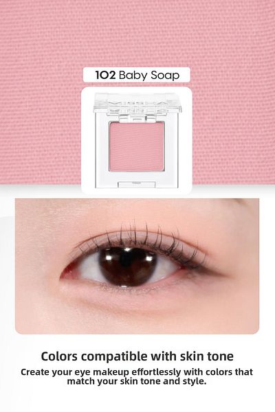 Missha Modern Shadow Matte - Soft Textured, Non-Spill Eye Shadow Single (102 Baby Soap)